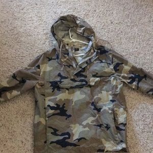 Camo windbreaker coat